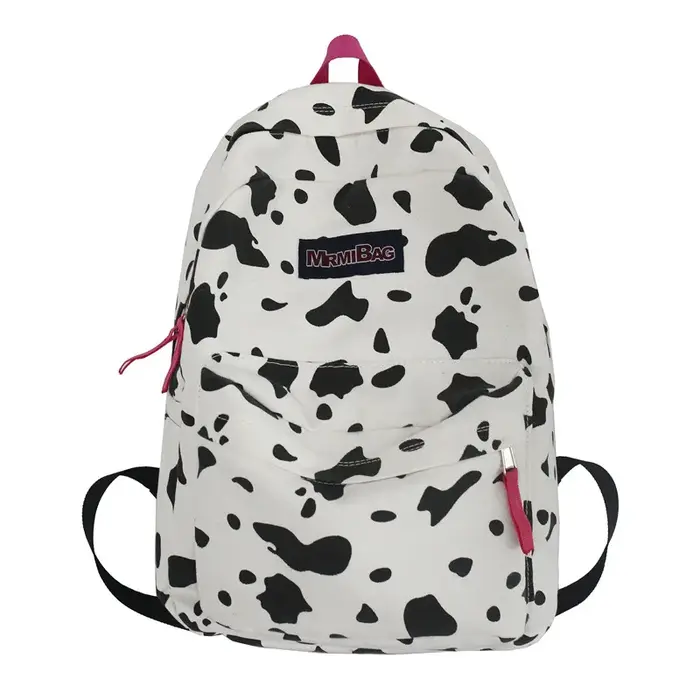 Sac à dos décontracté en toile à imprimé léopard pour femme, respirant, style urbain simple, capacit