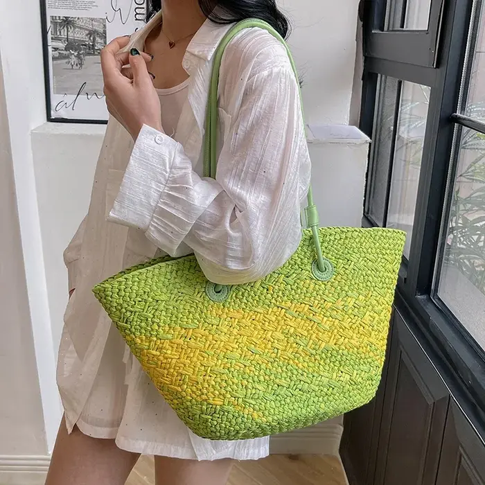  Sacs fourre-tout en paille de Style français pour femmes