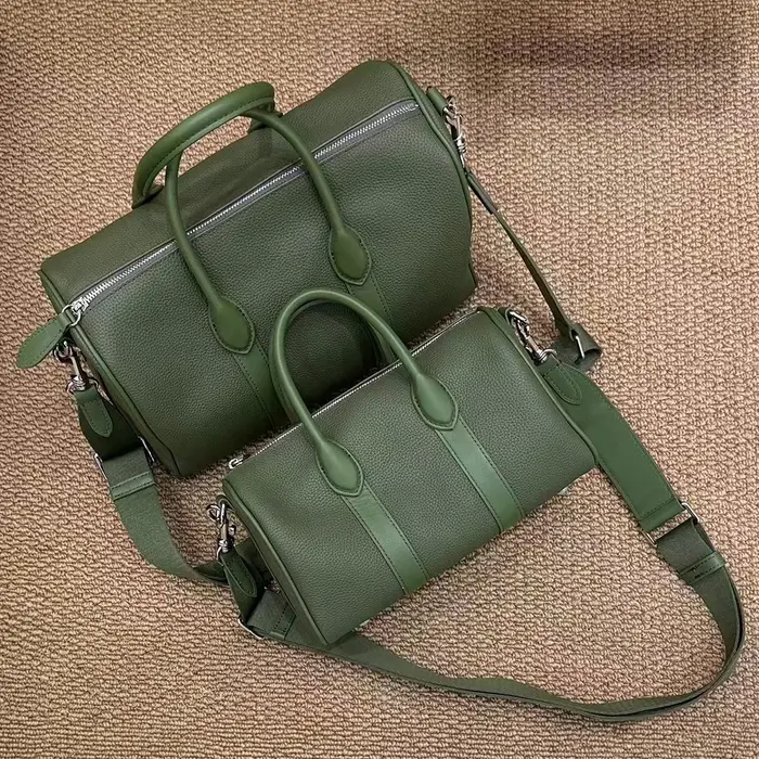 Sac à main en cuir véritable Mendy, grain litchi, sac Boston, poignée supérieure, bandoulière amovib