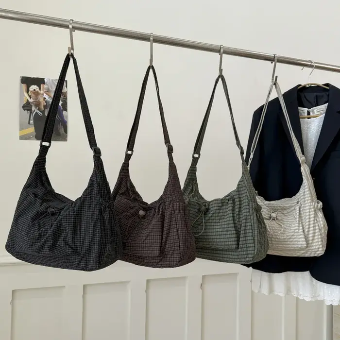 Sac à bandoulière à carreaux pour femmes