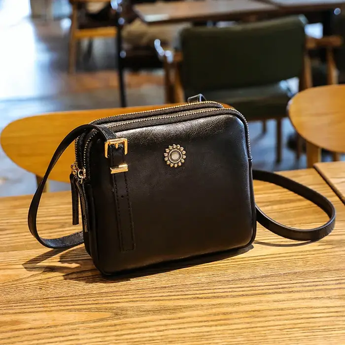 Sac à bandoulière Style Vintage pour femmes, sacs à bandoulière carrés simples, sacs à main à compar