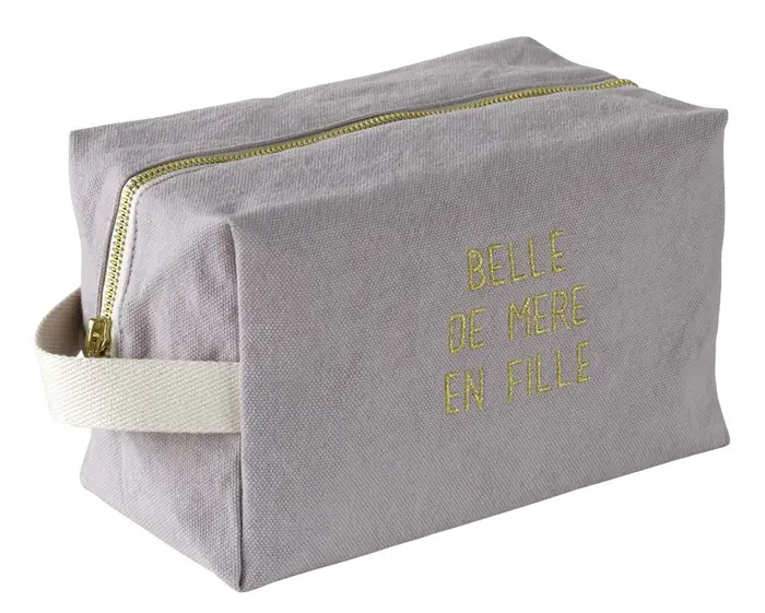 Trousse cube Belle Poivre rose L 14 x 22 x 11