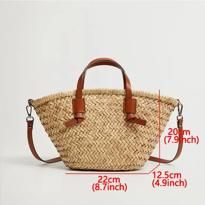 Sac à main en rotin tissé pour femmes