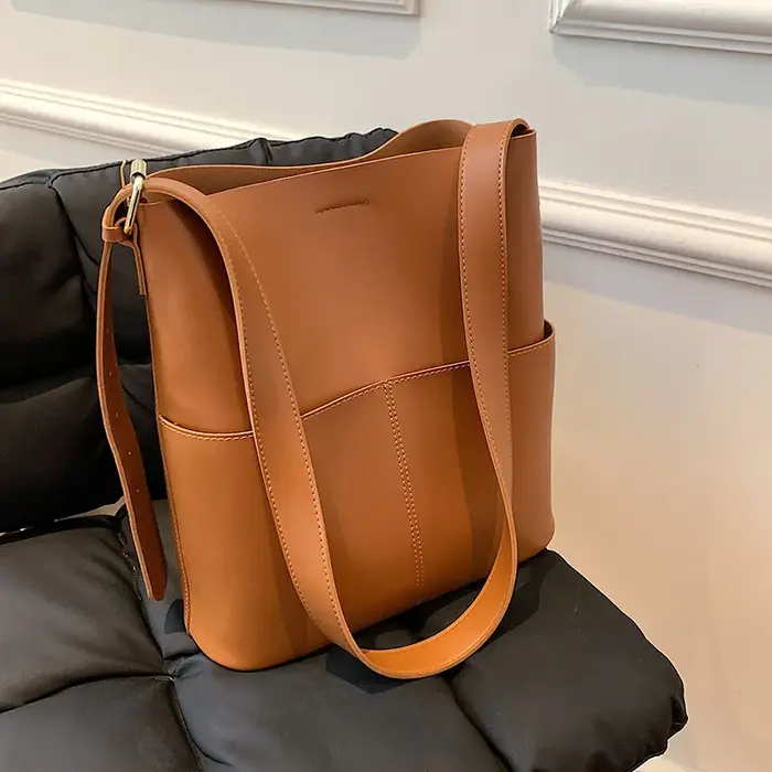 À la mode 2025 femmes en cuir épaule seau sacs