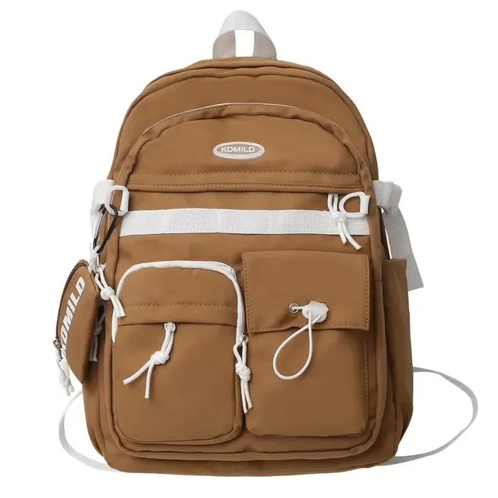Sac à Dos en Toile à Fermeture Éclair de Grande Capacité, Cartable de Voyage pour Ordinateur, pour J