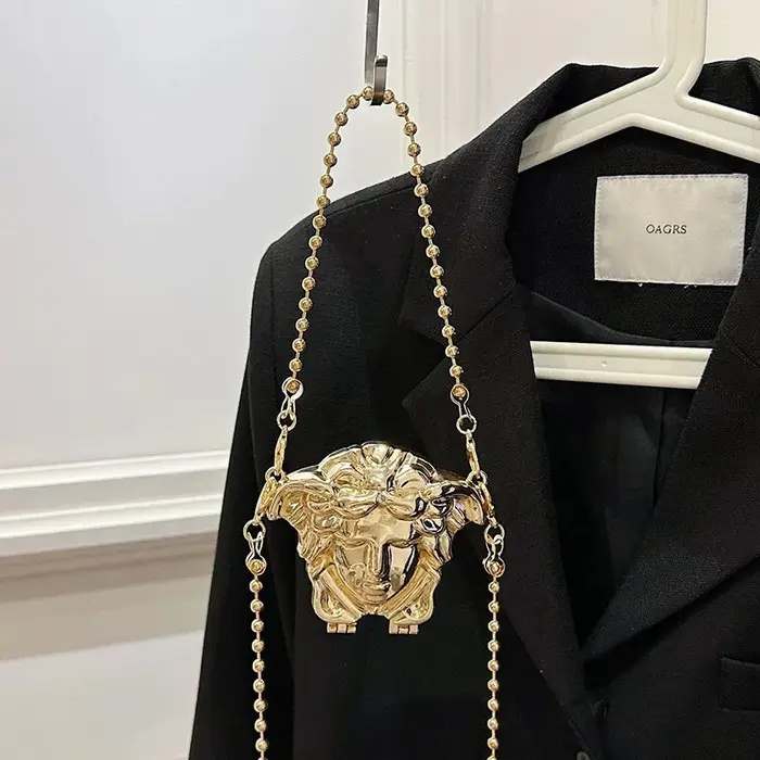 Sac messager classique de créateur pour femmes, au style simple et élégant, avec accents en cuir, ég