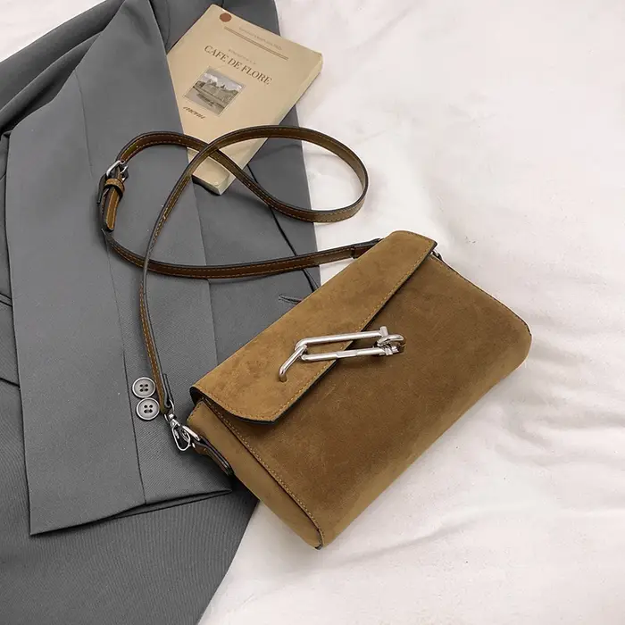 Sac à bandoulière Vintage en cuir suédé pour femmes