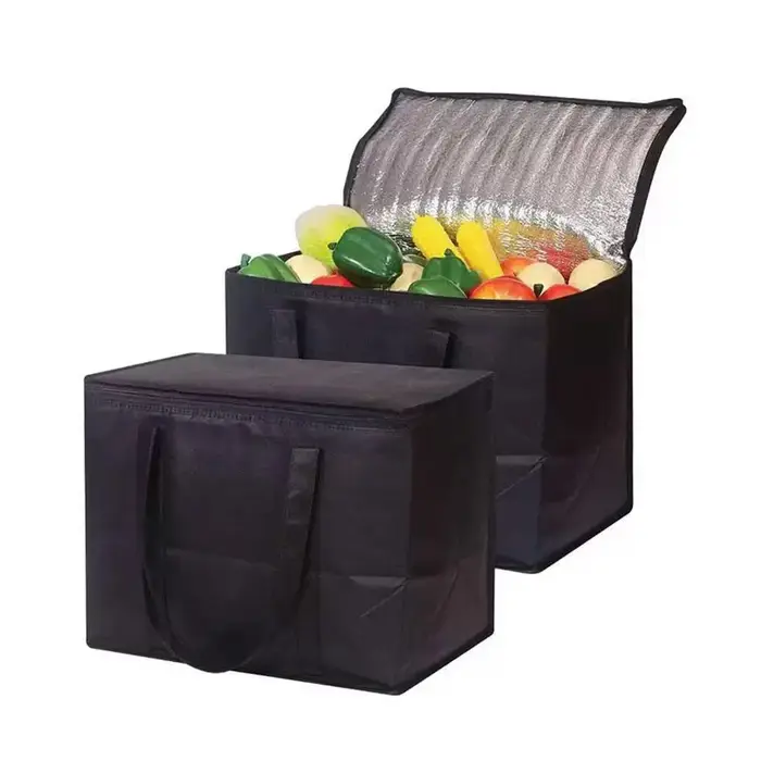 Grand sac isotherme réutilisable et pliable pour repas