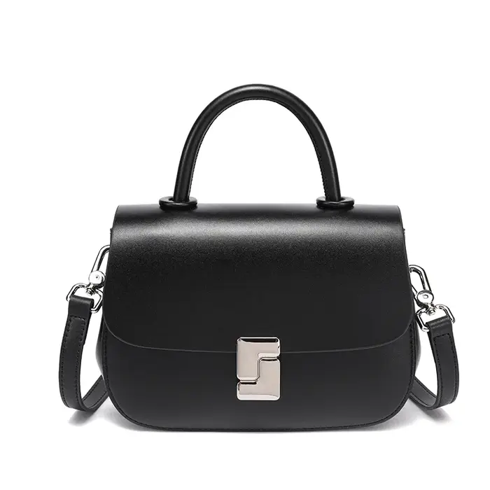 Sac à bandoulière en cuir de vache véritable pour femmes