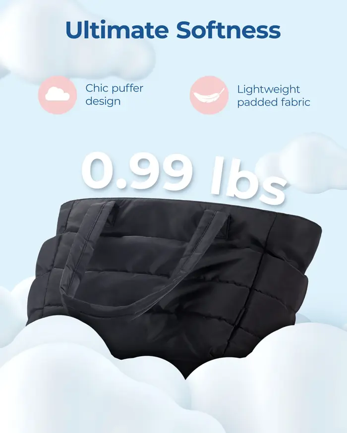 BAGSMART sac fourre-tout gonflé rembourré sacs pour femmes loisirs déplacements sac à main grande capacité maman sortir organisateur de rangement