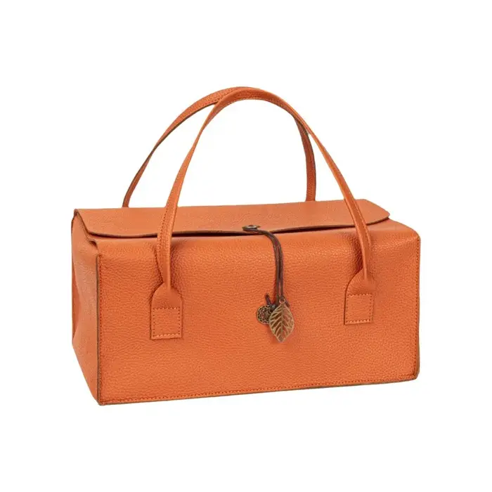 Sac cadeau tendance en PU vide avec pendentif, boîte d'emballage portable, grande capacité, boîte de