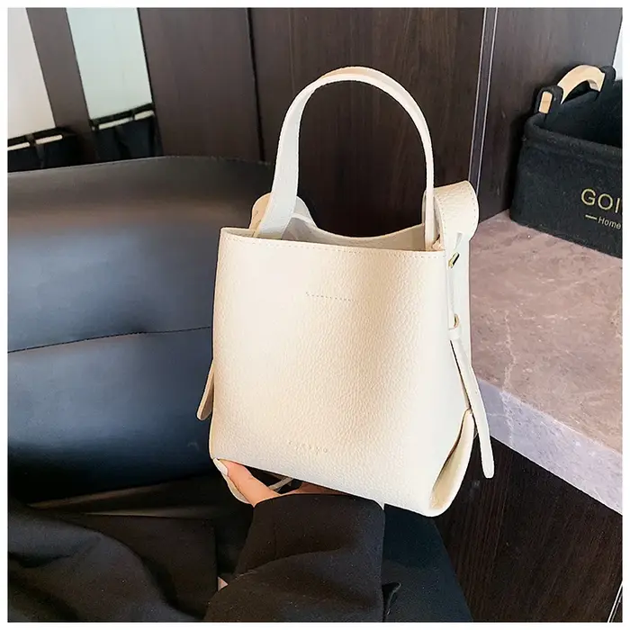 Sac seau rétro de grande capacité pour femmes, fourre-tout polyvalent, sens avancé, concis, solide,