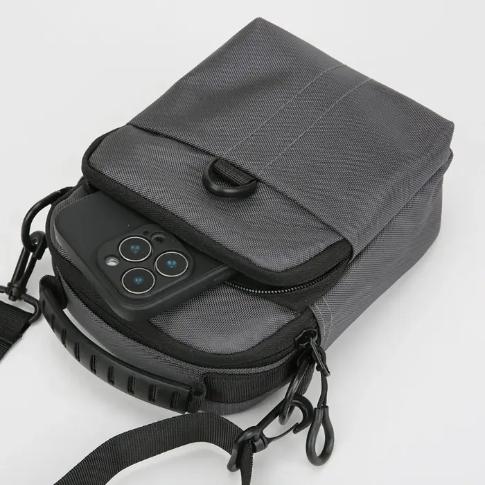 Sac bandoulière homme multi-poches en tissu Oxford – Pochette compacte pour voyage et trajets quotidiens