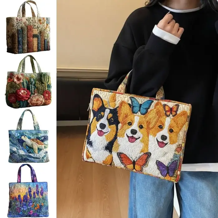 Sac fourre-tout matelassé vintage pour femmes
