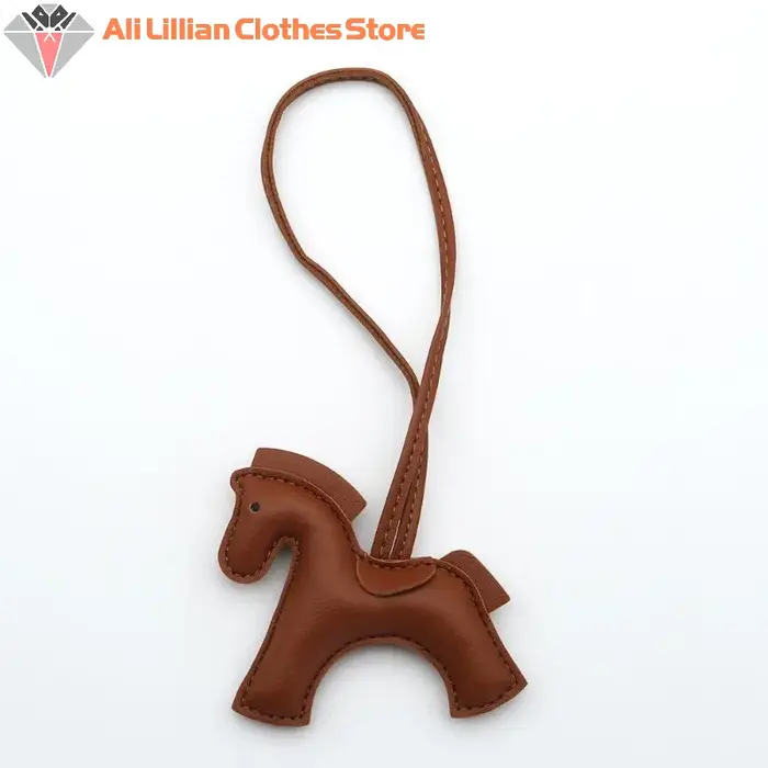 Mini pendentif poney en cuir PU pour femmes