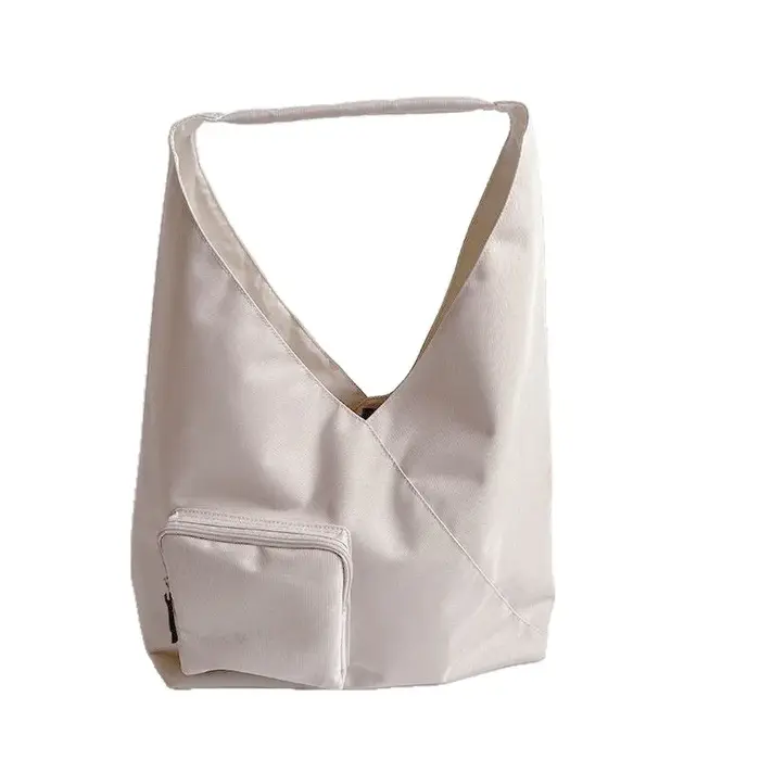 Sac à main en toile noire et beige, fourre-tout triangulaire à la mode, sac pour femme de grande cap