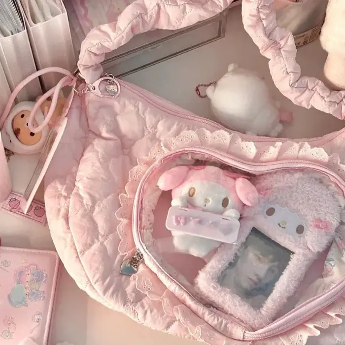 Sac à main rose plissé pour femmes