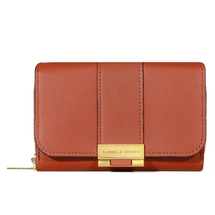 Sac à main en cuir PU avec fermeture éclair pour femme