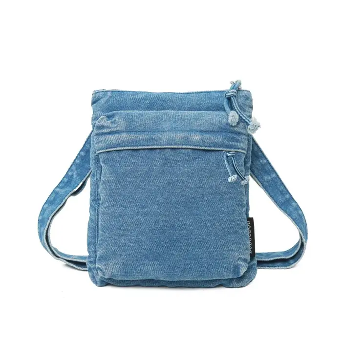 Mini sac à bandoulière en Denim japonais pour femmes, nouveau sac à bandoulière Sauqre de couleur unie, léger et polyvalent pour téléphone portable