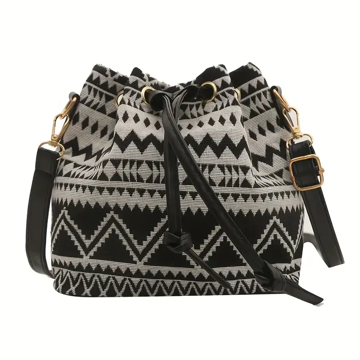 Sac seau à motif floral papillon