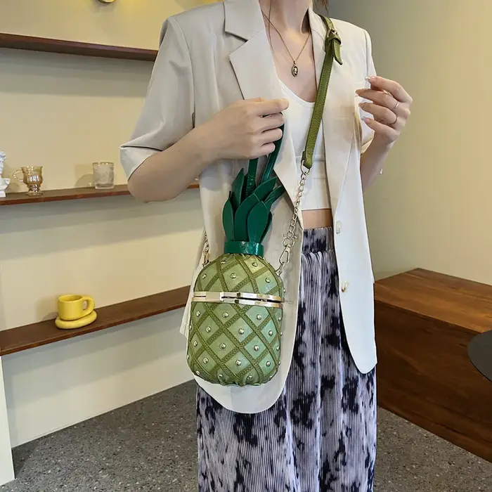 Sac ananas sac femme Rivet rhombique décontracté Portable épaule sac à bandoulière sacs à main Bolsos Bolso Mujer Bolsa