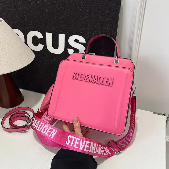 Sac à bandoulière tendance pour femme, style urbain simple avec imprimé lettres, en PU, taille moyen