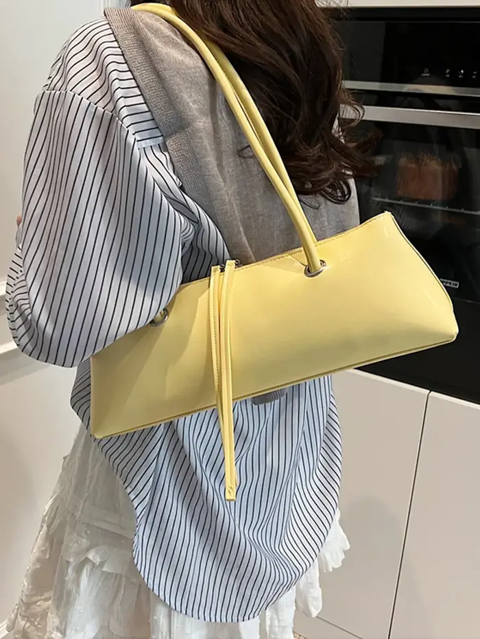 Sac à bandoulière rouge pour femmes, Version coréenne, sacs sous les bras simples et solides en cuir PU, sacs à main élégants pour rencontres, nouvelle collection 2025