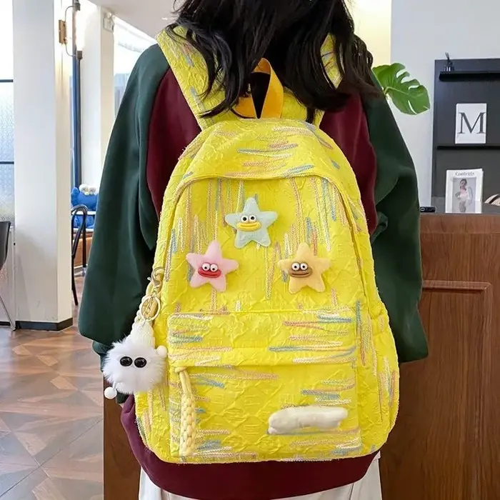 Sac à dos d'école tendance pour femme : sac de rangement spacieux pour collège et voyage - Organisateur de banlieue