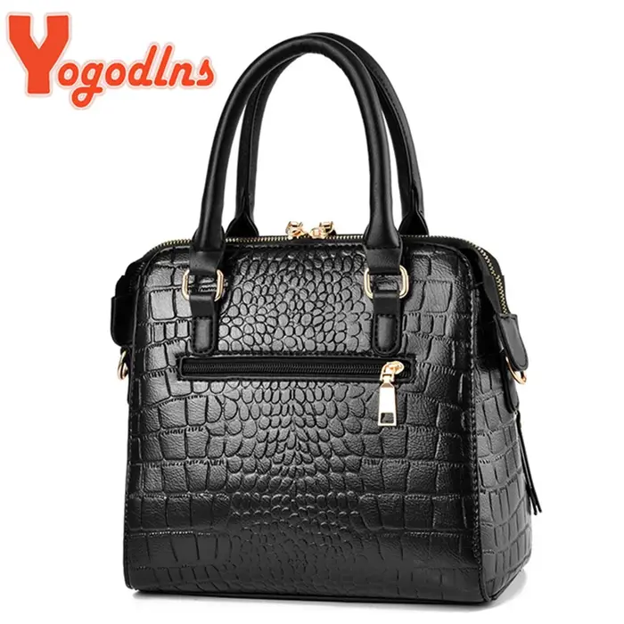 Yogodlns luxe motif Crocodile sac à main femmes hiver nouveau PU cuir gland sac à bandoulière marques Design poignée