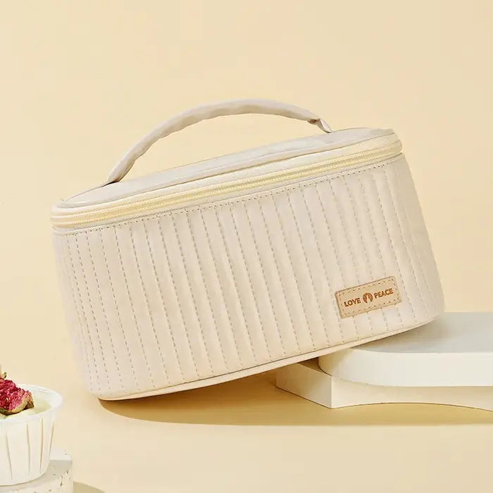Sac de maquillage de gâteau en cuir PU