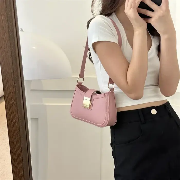 Sac à main Vintage en cuir PU marron pour femmes