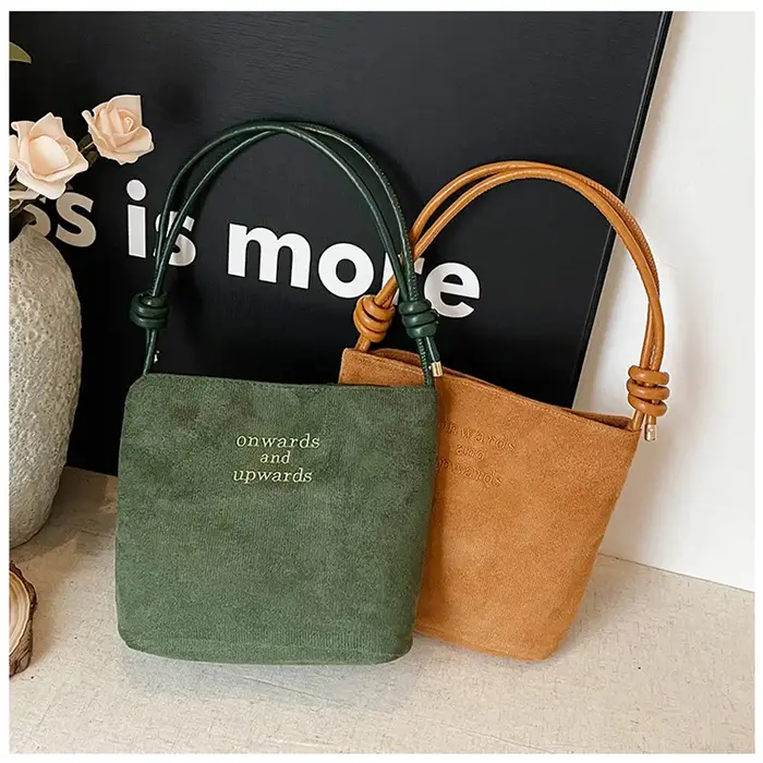 Sac seau en daim pour femmes