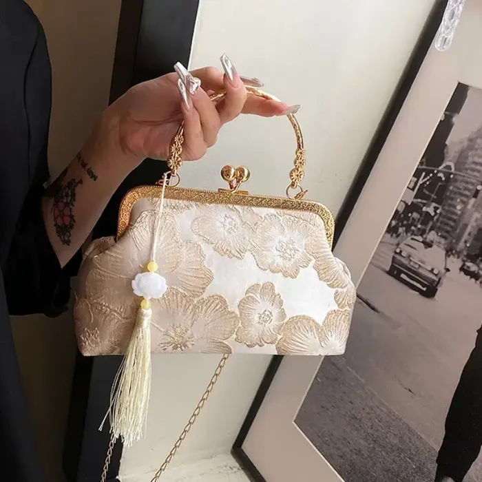 Sac à bandoulière brodé de Style chinois
