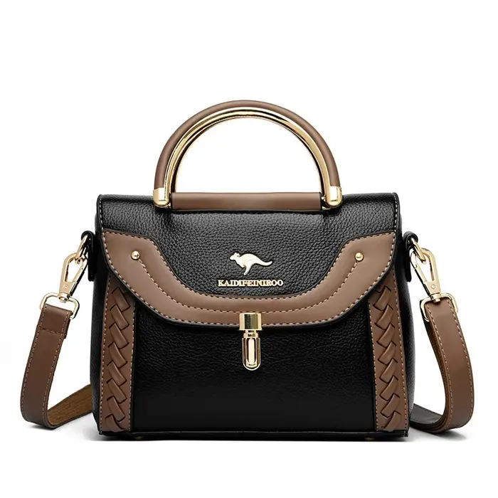 Sac à main en similicuir pour femme, bandoulière, sangle réglable, poignée supérieure, grande capaci