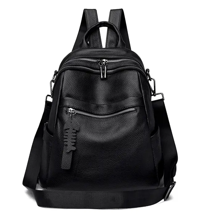 Sac à dos en cuir véritable pour femmes