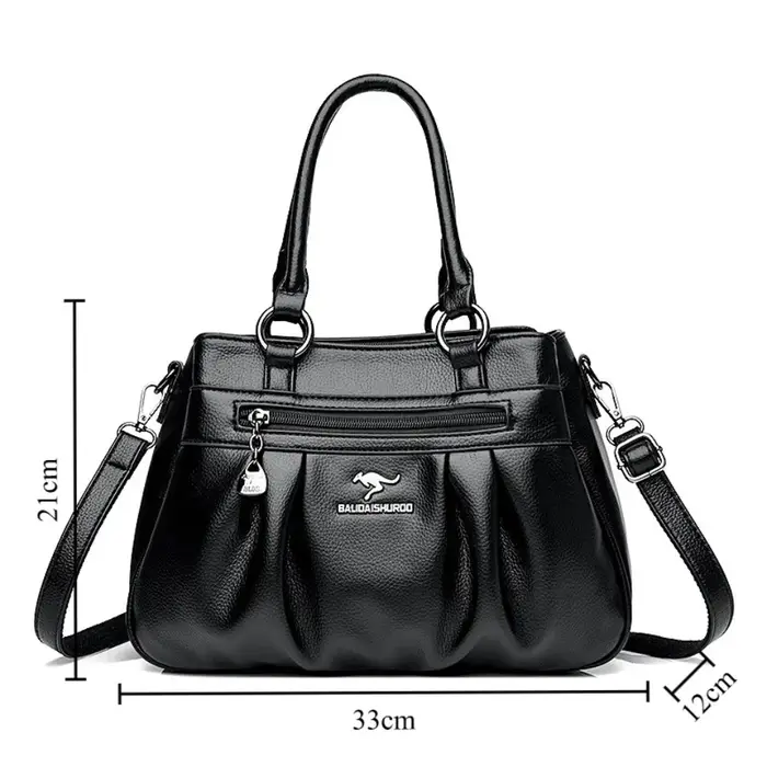 Trois couches de luxe fourre-tout décontracté femmes Sac de haute qualité en cuir dames sacs à Main