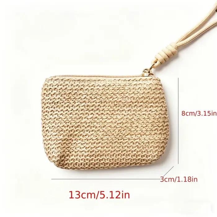 Mini sac à main en paille tressée pour l'été