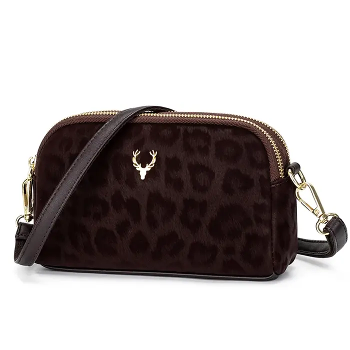 Sac à bandoulière simple imprimé léopard pour femmes, petit sac carré de banlieue à la mode disponib