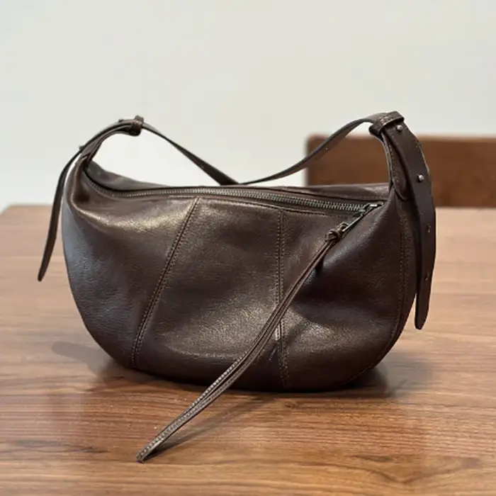 Nouveau sac pour femme en cuir véritable 2026, sac bandoulière décontracté en cuir de vachette plein