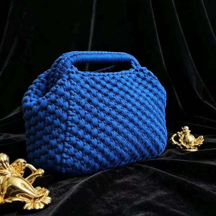 Sac de plage en crochet fait main de style français