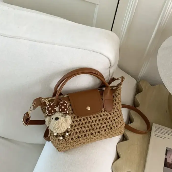 Sac à dumplings tissé à la main pour femme