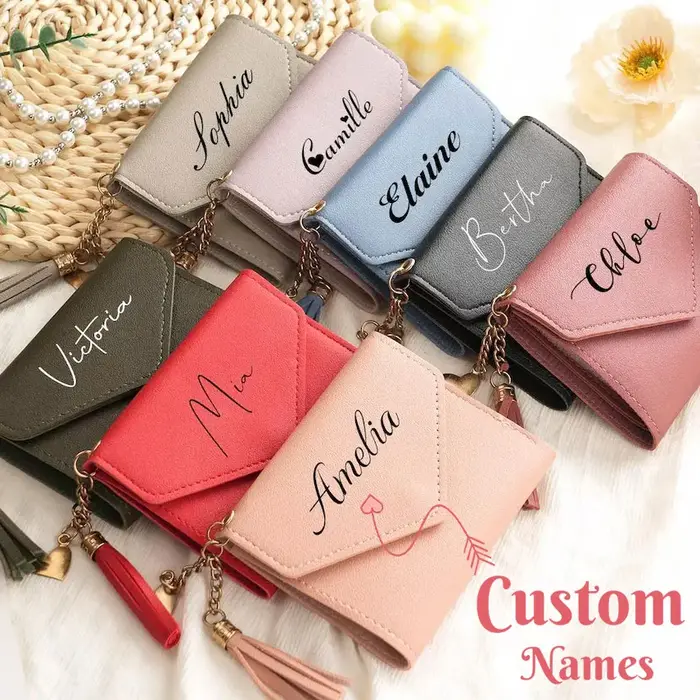 Porte-cartes personnalisé en cuir PU | Portefeuille