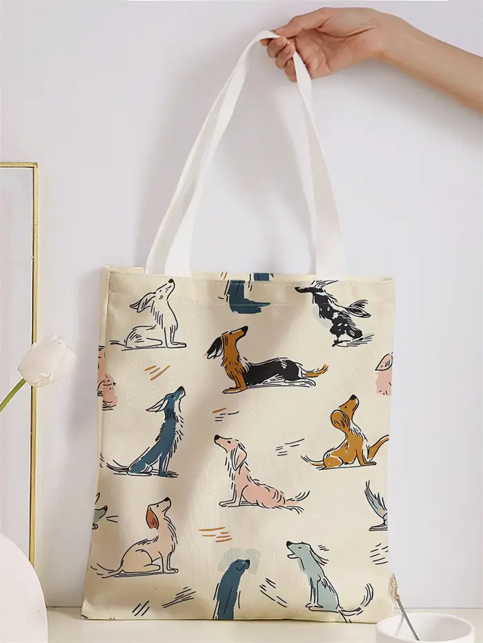 Sac à main décontracté imprimé motif chien de dessin animé