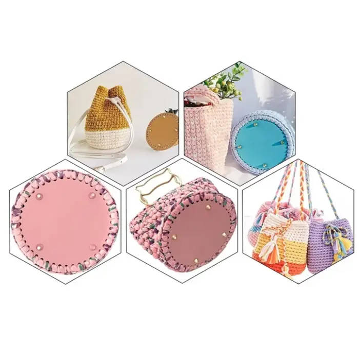 1 pièces fond fait à la main avec trous sac tricoté