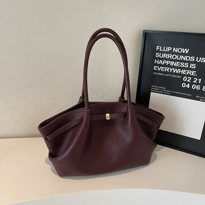 Sac à main élégant et simple de style rétro pour femme, grande capacité, nouvelle collection automne