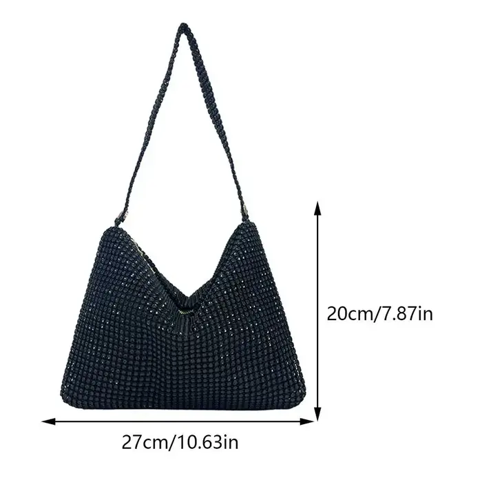 Nouvelle Pochette de Soirée 2026 pour Femme – Sac à Main Élégant à Poignée Supérieure Scintillant pour Fête et Mariage