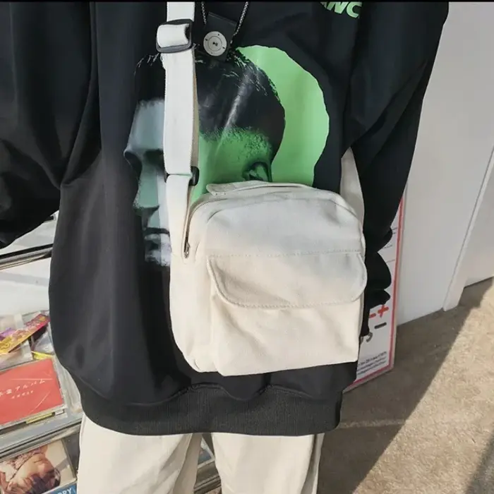 Mode petits sacs à bandoulière en toile pour femmes 2026 Mini épaule téléphone sac à main fille étudiant coton tissu