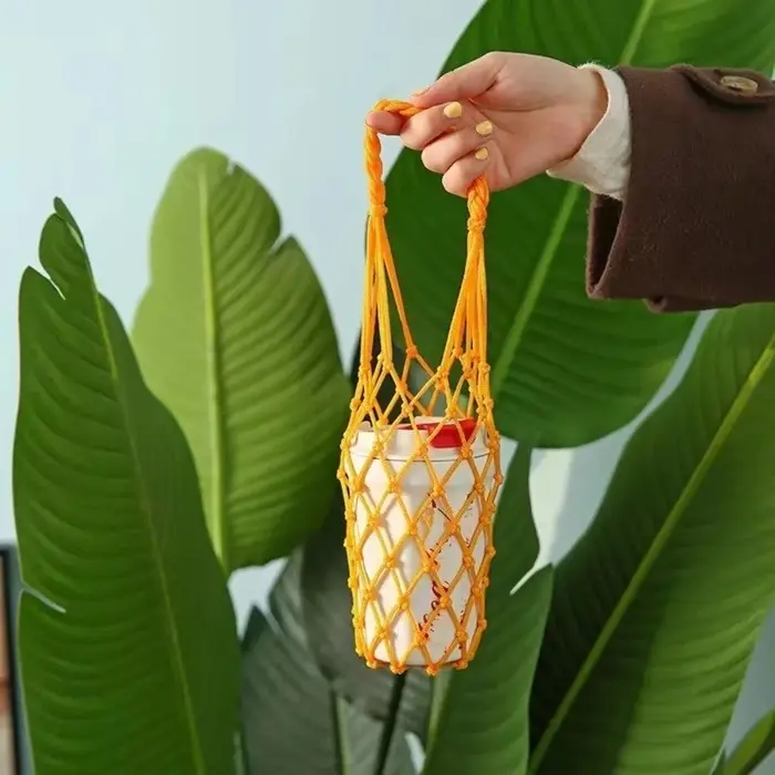 Sac en maille tissé à la main portable