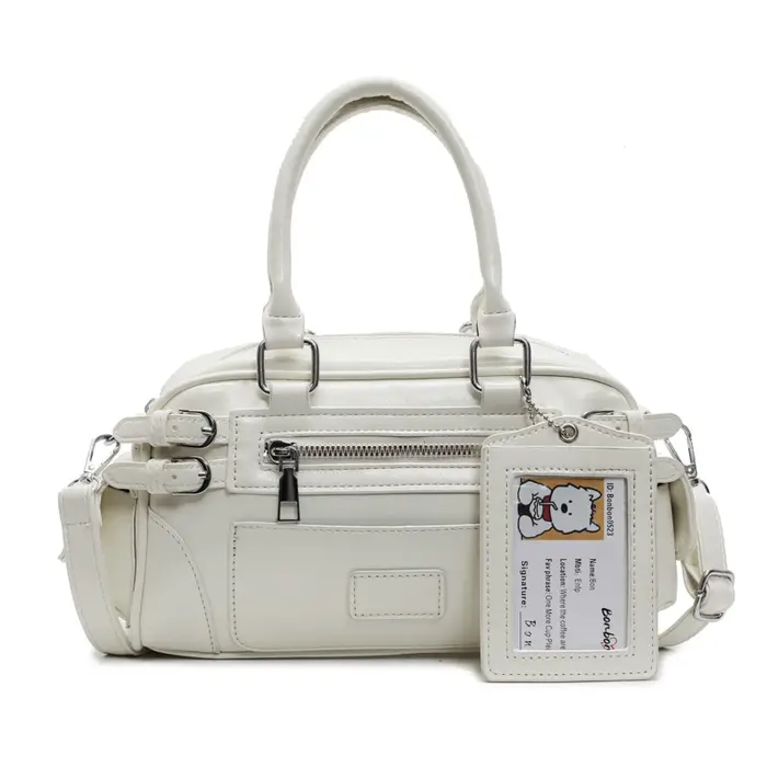 Design élégant brillant PU carré épaule et sacs à bandoulière solide fermeture éclair chaud à la mod