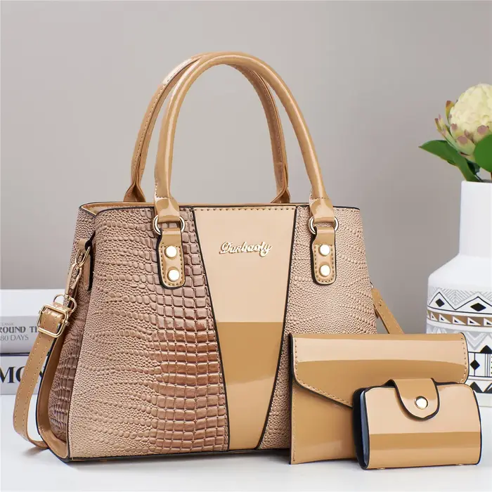 Nouveau sac à bandoulière grande capacité motif crocodile